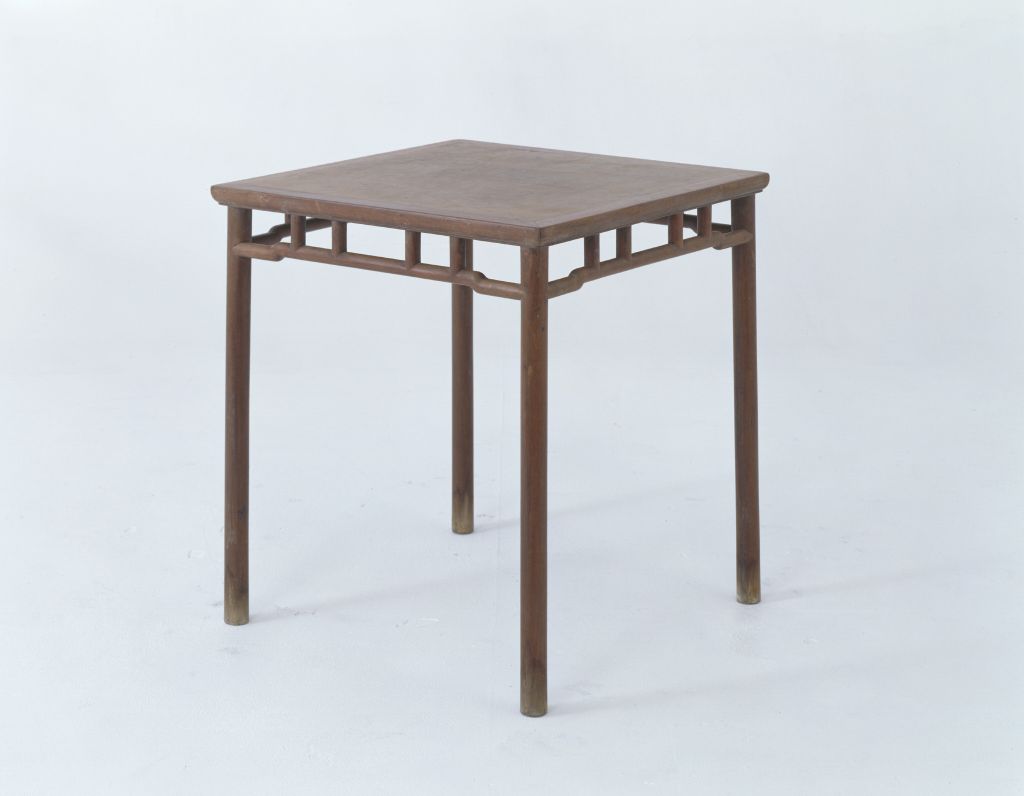 图片[1]-Yellow pear square table-China Archive